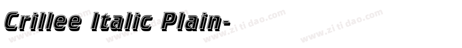 Crillee Italic Plain字体转换
